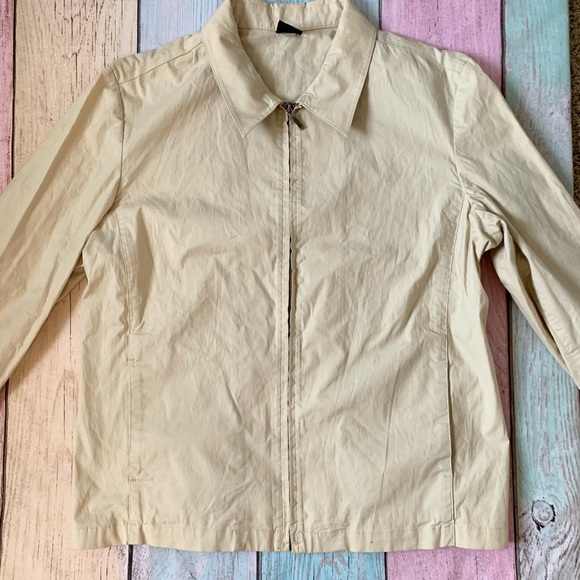 Vintage GAP 100% cotton Beige Long Sleeve zip up Jacket - Picture 2 of 8